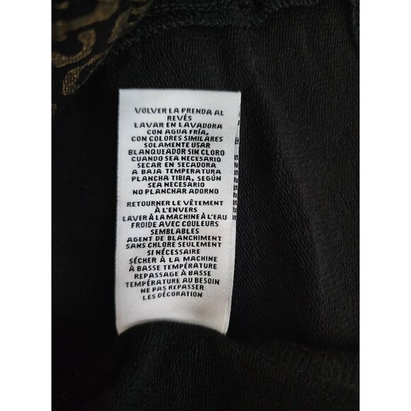 Rudy Rd. Women's Petite Metallic Studded Long Sleeve Jacket Black/Gold Size PL - Picture 9 of 13